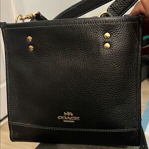 Coach Black Crossbody Bag with Gold Accents